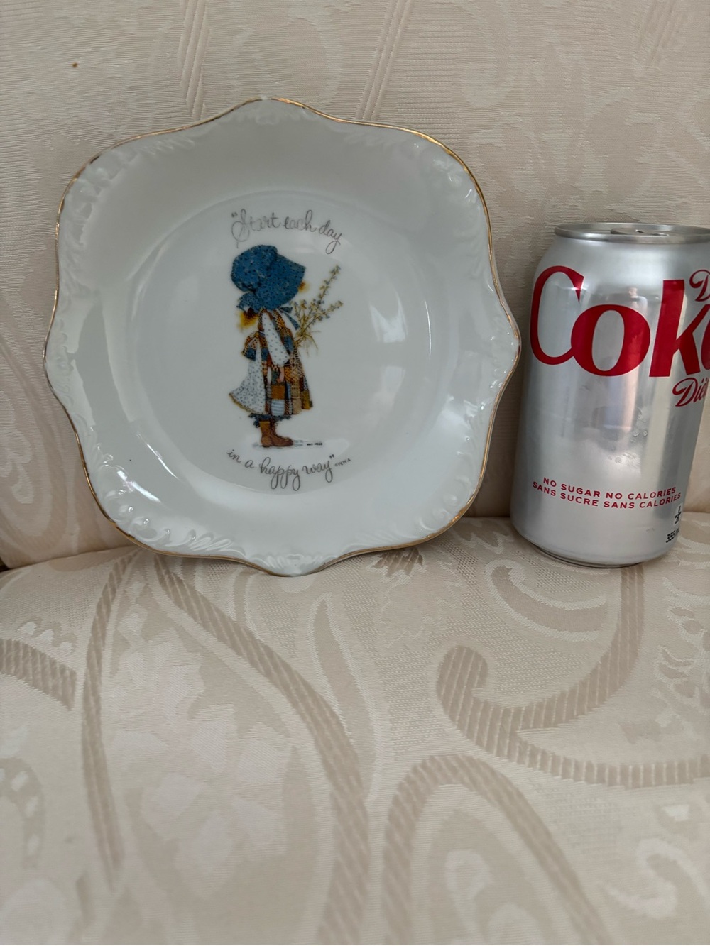 Vintage Holly Hobbie Decorative Porcelain Dish